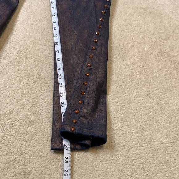 DG2 by Diane Gilman size 4P Jeans with a Bronze shimmer, Rhinesone Studding - Picture 8 of 9